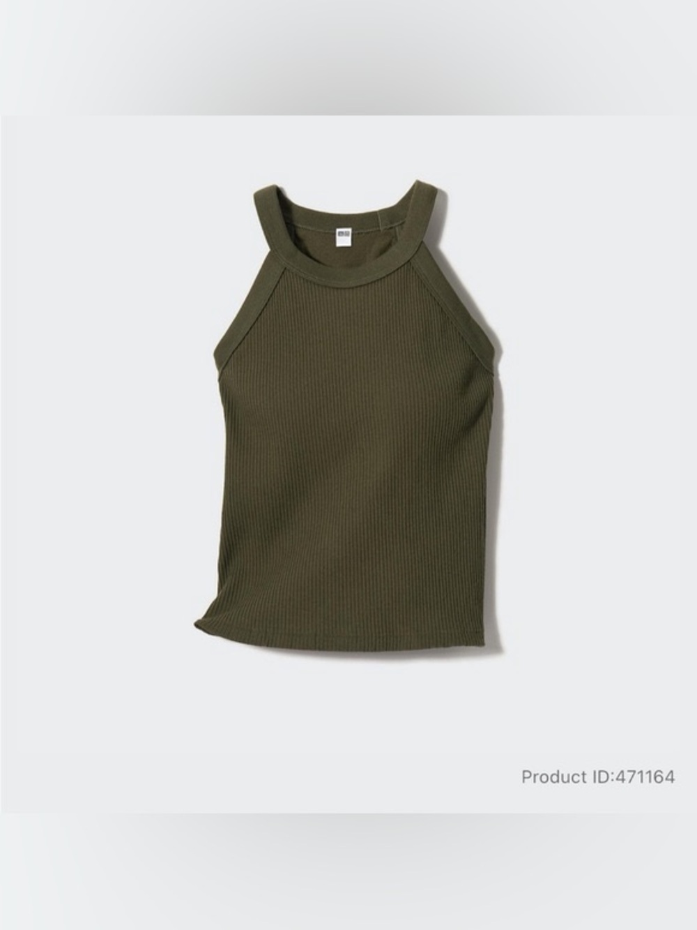 Uniqlo Halter Neck Bra Sleeveless Top in Dark Green